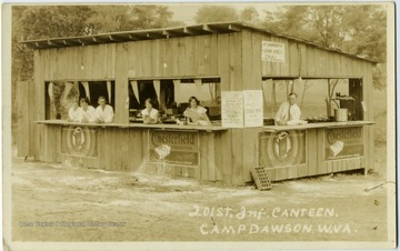 Store attendants at the 201st Infantry canteen in Camp Dawson, Preston County, W. Va..