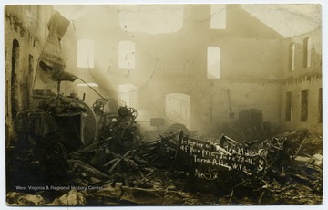 Aftermath of June 29, 1911 fire at Woolen Mill in Terra Alta, W. Va..