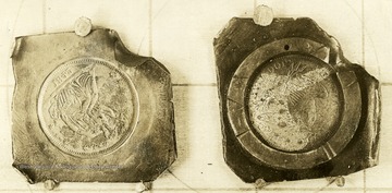 A photograph of two medals.
