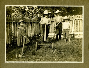 Children of the Johnsons, from right to left, Rebecca, Watson, James and Joseph.