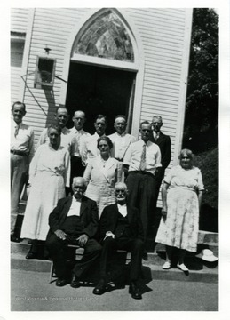 Two seated are Charles Stark (left) and Henry Stark (right).  Children, not in any order: Charles - Katie, Rarianna, John, Henry, Walter and Will; Henry - Anthony and Lee.