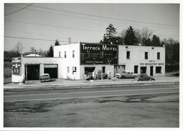 The garage was located at the northeast corner of Route 50 and the Old Route 73 intersection.