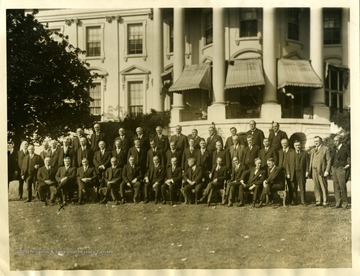 State executives attending the governors' conference on law enforcement with President Coolidge at the White House.  Seated, second from left is Governor Ephraim Morgan of West Virginia. Refer to the original for further identifications.