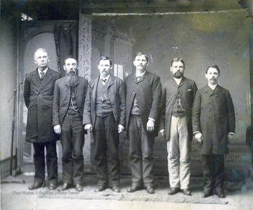 'Wm. L., C. M., F. G., H. A., James T. and Joe F. Webber; Reunion in Salem, Va., April 15, 1890 of brothers who had not met since 1861.'