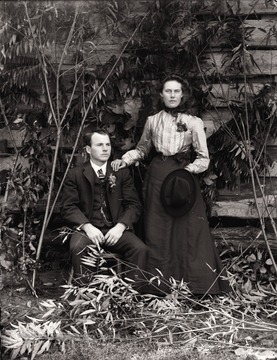 A portrait of a couple taken outdoor in Helvetia, W. Va.