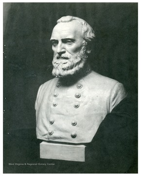 Side view of Jackson bust by sculptor Bryant Baker.
