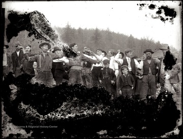 A group of people posing comically in Helvetia, W. Va.
