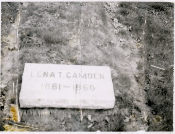 Tombstone of Lena T. Camden 1881-1960.