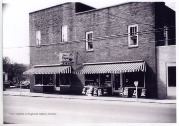 The store front of C. & H. market on North Main Street in Bridgeport, W. Va.