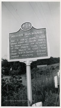 'Site 3 miles north. Built about 1780 by Jacob Miller, Sr. Rendezvous for settlers of the Dutch Fork area. Here, March 31, 1782, Ann Hupp led a heroic defense against attacking Indians.'