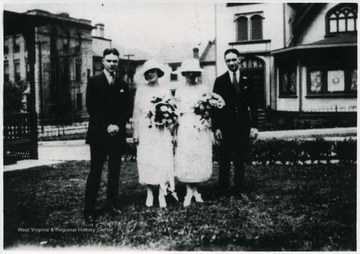 'Left to Right: Walter Gerald Blume, Margaret Helen Donahue Blume, Mary Jane (Jean) Donahue, and Gerald Keefe'