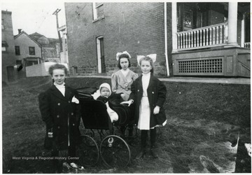 'L-R: Mildred E. Donahue, Mary Jane(Jean) Donahue, Margaret Helen Donahue and the infant unknown. Picture taken on Monticello St., Hollywood Section of Pgh., P.A.'