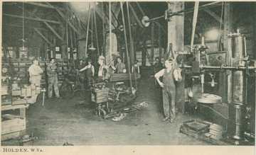 Postcard photograph, none of the workers are identified.