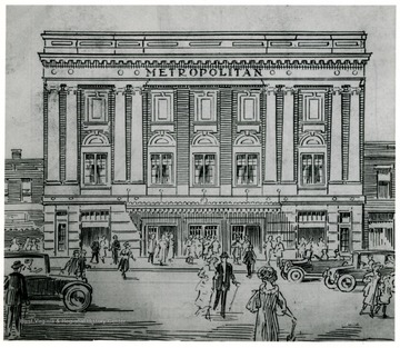 An illustration of the Metropolitan Theater from the Grand Opening Souvenir Program.