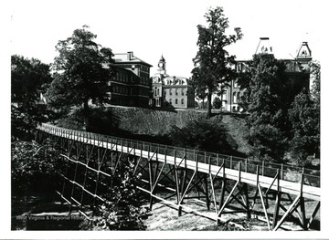 The bridge spanned across the Falling Run near Woodburn Circle.