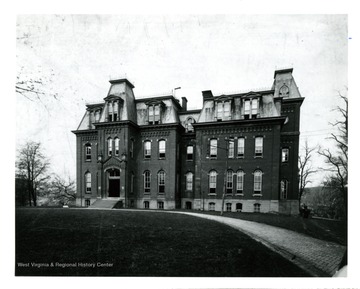 A view of Woodburn Hall after the north wing addition.