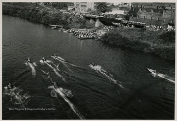 The boat race was in the Monongahela River at Wharf Street.