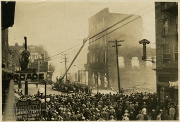 'From Arcade Street, Theater looking up'