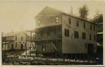 'Raine-Andrew's Company and Dr. Offices in Evenwood, W. Va. before 1914 and after-Cornelia's comments on the back of the photo. 
