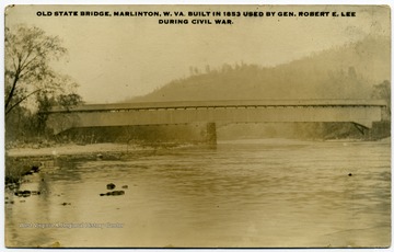 Built in 1853 and used by Confederate General Robert E. Lee during the Civil War to cross the Greenbrier River in 1861.