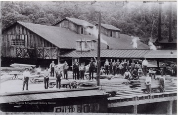 Workers of Gauley Mills posed for a group portrait.