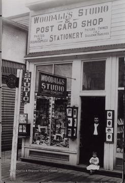 Portrait of the storefront once ran by Alva "Pus" Woodall.