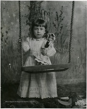 "Thought to be 4 years old at the time of portrait. Taken in Moon Block, Red Cloud, Nebraska.  Willa Cather and Mrs. Gamble cousins."