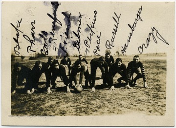 Names of players from left to right: Blake, Pharm, Ed, Renoford, Friend, Gilman, Perkins, Pace, Russell, Hansbarger, and Crazy.