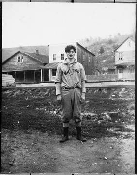 Rory Teter in his baseball uniform about 1914