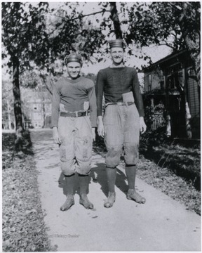 Ruddle Reed and Harry Wilfong of the Glenville Normal School football team.