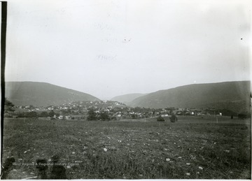 Looking east toward the gap, the eminence in the center is Camp Hill.