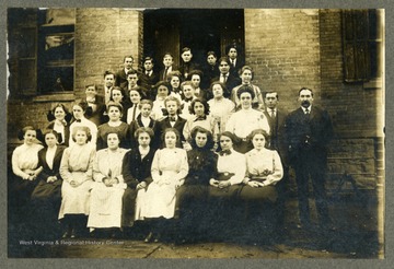 WVU Professor of Biology, Robert C. Spangler as a young teacher. 2nd row, 2nd from the right.