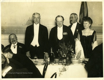 Ambassador John W. Davis, Winston Churchill, unidentified, Nell Davis