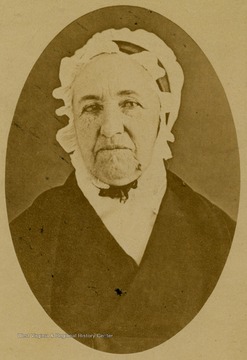 This photograph was taken from a daguerreotype of Mary Davenport Chenoweth,  daughter of John Davenport and niece of Major Abraham Davenport. Mary Chenoweth was also the great aunt of Frances Williams Davenport (Frances Packette Todd's grandmother). Frances W. Davenport married John Thomas Gibson at Mary Chenoweth's ancestral home, Altona, in Jefferson County, in 1855. Refer to back of the photograph for more information.