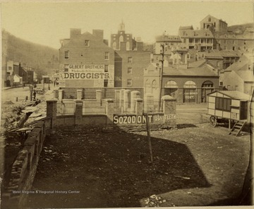 View of Harper's Ferry showing the old engine house called John Brown's Fort