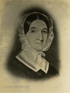 Photograph of a portrait painting by Henry Turner of Susan Gregg Gibson, wife of Captain James Gibson