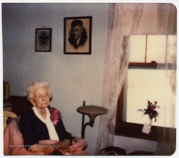 Photograph take on her 100th birthday. Blanche Stonestreet was the first woman to earn a degree at West Virginia Wesleyan College. She taught in public schools and at West Virginia University for 48 years 