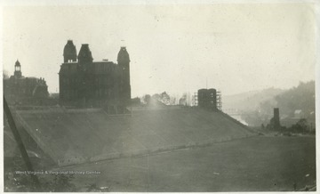 Woodburn Hall stands behind old Mountaineer Field.