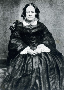 Portrait of 19th century author Rebecca Harding Davis from Wheeling, W. Va., taken later in her life.