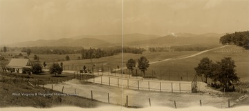 The name of the club is spelled out on the hillside.