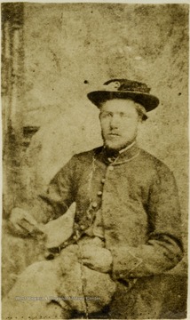 James F. Ellis enlisted in the army in August, 1862. He fought in several Civil War battles including Union General Phil Sheridan's 1864 Valley Campaign and was wounded three times during his service. Ellis was captured by Confederate forces during the Battle of Cedar Creek, October 19, 1864 and imprisoned at Salisbury, North Carolina. Ellis died in Salisbury Prison, February 13, 1865.