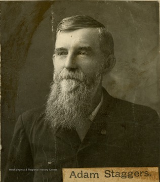 Adam Staggers was an educator in Monongalia County. He taught at the Monongalia Academy and was principal of the first Morgantown Graded School.