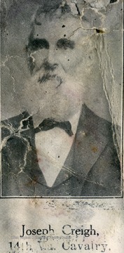 Creigh enlisted in Absalom Knotts' Company E in June, 1863. He was wounded and captured at the Battle of Monocacy, held in POW camps until paroled in November 1864. 