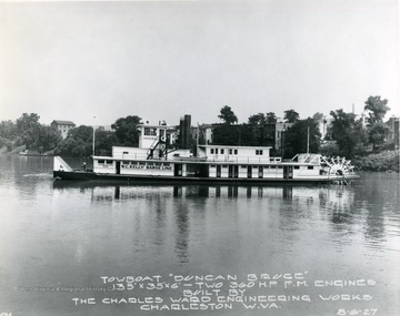 Duncan Bruce, a towboat built by The Charles Ward Engineering Works in Charleston, West Virginia