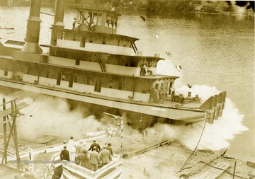 Launch of the Indiana Turbine Electric Towboat built by The Charles Ward Engineering Works in Charleston, West Virginia.