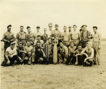 Cecil Teets' outfit, U. S. Army Air Force. Men in the photograph are not identified.
