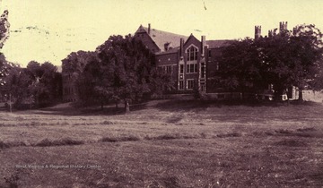 Postcard photograph of Marshall College in Huntington, Cabell County, West Virginia. See the back of the original for the correspondence.