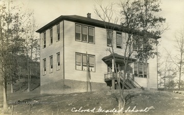 Two story, segregated "Colored" Graded school near the C.H. Mead Coal Company.