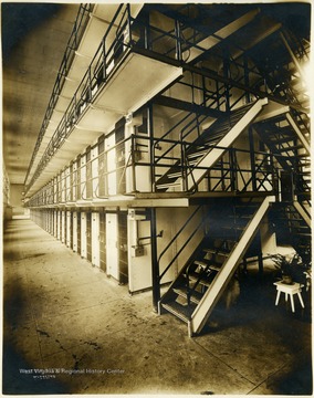 Several floors of cells inside the state prison in Marshall County.