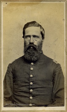 Davidson was a preacher before the war. According to F. A. Cather's diary, AM 3633, Davidson died in April 12, 1864, probably from disease. There is a revenue stamp on the back of the photograph indicating a tax had been paid on the image. This tax was implemented to pay for the war.